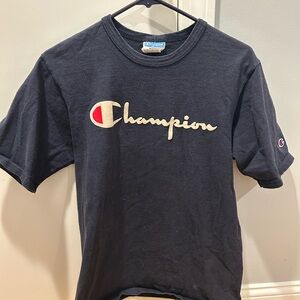 Champion Dark Tee with Iconic Logo